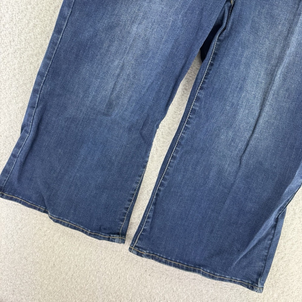 NYDJ Cool Embrace Wide Leg Denim Crop Jeans 14P Seredipity Blue - Picture 3 of 11